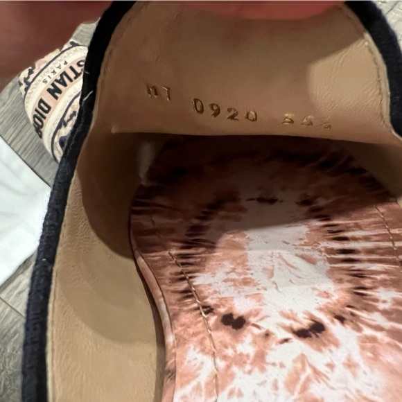 Christian Dior Dway Embroidered Cotton Canvas And Leather Slippers - Picture 8 of 10